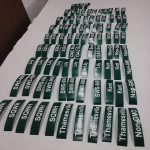 Movable labels for stock bins and charts of all kinds