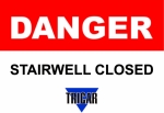 danger stairwell closed